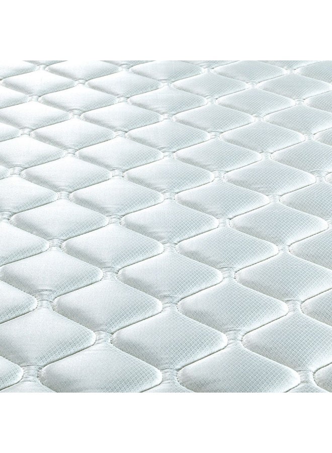 DANUBE HOME مرتبة نوفيللا ذات 3 مناطق من النوابض الجيبية مع حواف مصنوعة من الرغوة | شعور متوسط الصلابة | مرتبة سوبر كين | توازن العمود الفقري لتخفيف الضغط | W200xL200 سم | سمك 20 سم - رمادي/أبيض - Image 3