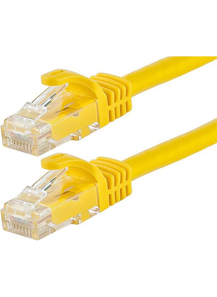 Wozlo - Cat6 Ethernet Internet Lan Network Patch Cable - Fabrication - Yellow - 1 Meter - Image 1