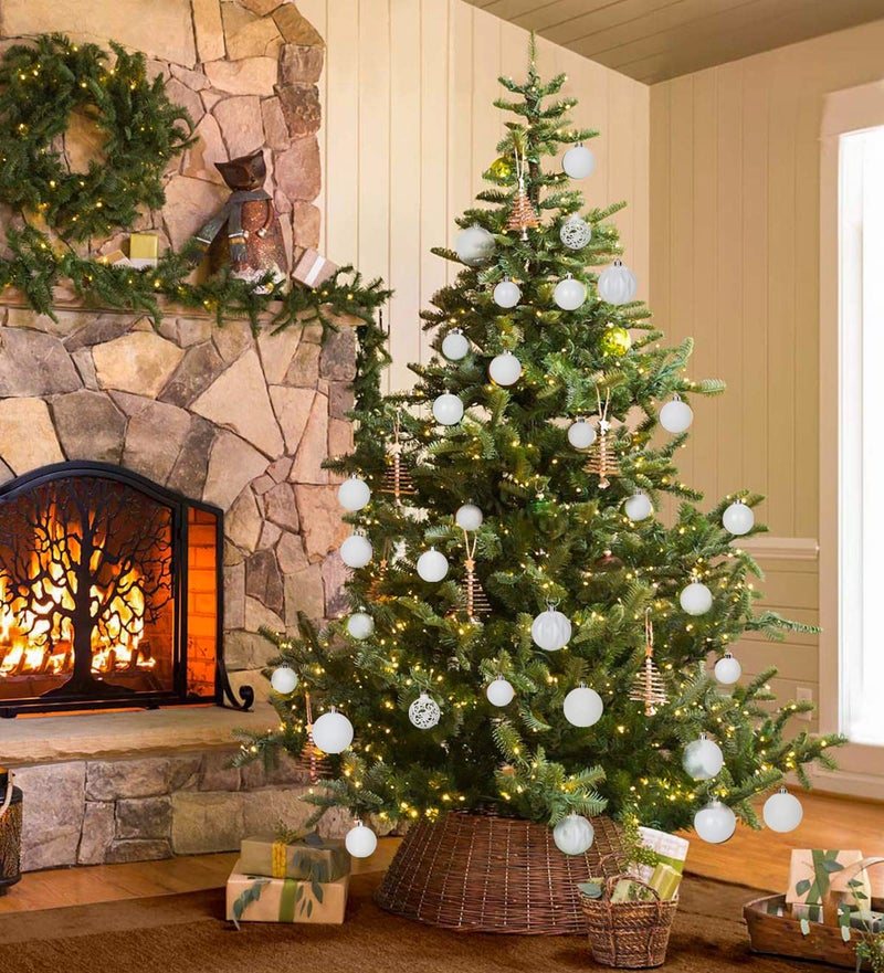 Briful 12PCS 3.15"" Christmas Ball Ornaments Shatterproof White Christmas Tree Decorations Xmas Tree Balls Halloween Ornaments D?cor - Image 5