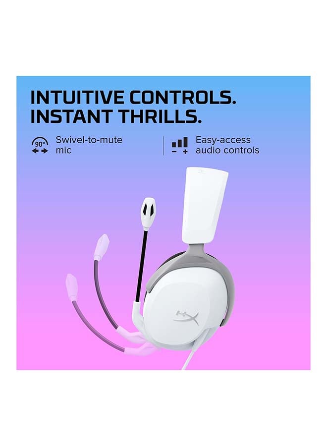 HyperX Cloud Stinger 2 Core - Gaming Headset for Playstation, Lightweight Over-Ear Headset with mic, Swivel-to-Mute Function, 40mm Drivers - White | 639N7AA#A2N - Image 4