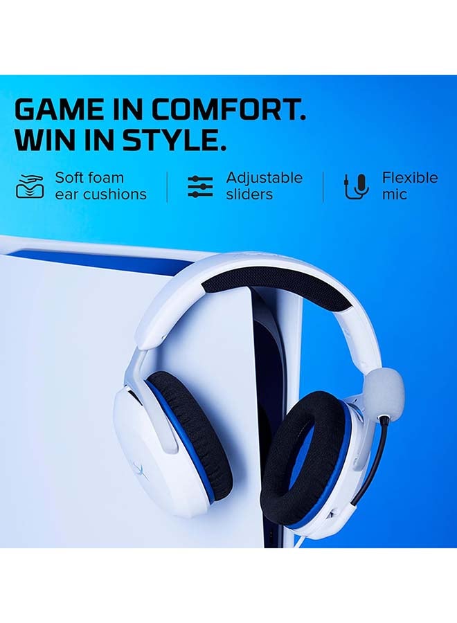 HyperX Cloud Stinger 2 Core - Gaming Headset for Playstation, Lightweight Over-Ear Headset with mic, Swivel-to-Mute Function, 40mm Drivers - White | 639N7AA#A2N - Image 5