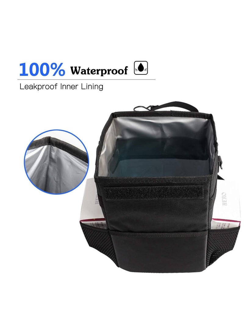 Toby's Car Trash Can for Car Cute, Car Trash Bag Folding Suspension Storage Bag Car Seat Back Storage Bag Car Garbage Cans Leak Proof Vehicle Trash Can Black ( Pack of 2)  - Image 3
