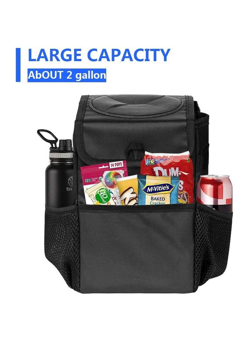 Toby's Car Trash Can for Car Cute, Car Trash Bag Folding Suspension Storage Bag Car Seat Back Storage Bag Car Garbage Cans Leak Proof Vehicle Trash Can Black ( Pack of 2)  - Image 5