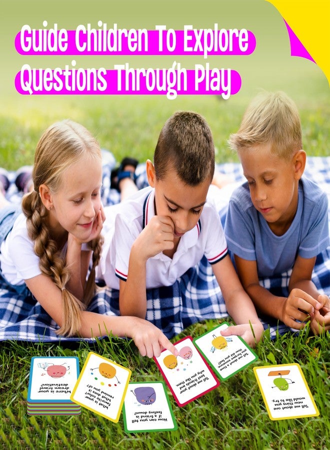 SpriteGru 70 Conversation Cards, 4 Category Mindful Talk for Students, Authentic & Meaningful Question Cards for Parents, Kids, Classroom Activity & Road Trip - Improve Expression, Communication, Social Skill - Image 4