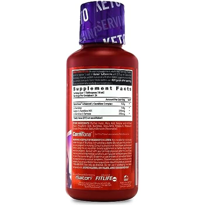 iSatori L-Carnitine 1500, Triple-Blend Liquid L Carnitine Supplement, with Acetyl & Tartrate, Stimulant Free Energy, Low Calories, Sugar or Gluten, Keto-Friendly, Mixed Berry Flavor (24 Servings) - Image 2