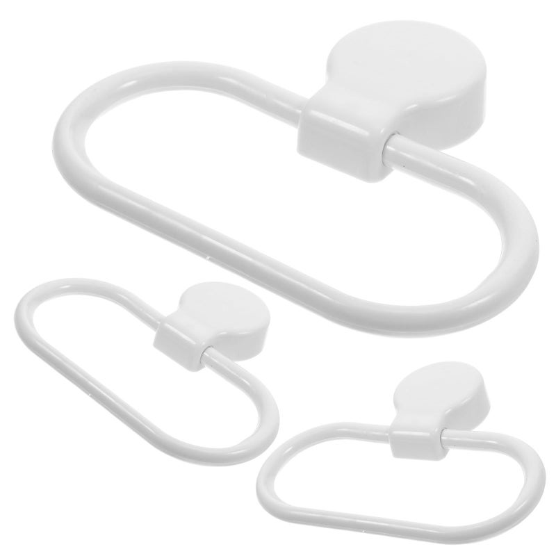 3pcs Adhesive Towel Rings Wall Mounted Hand Towel Holder For Kitchen Bathroom Storage - Image 2