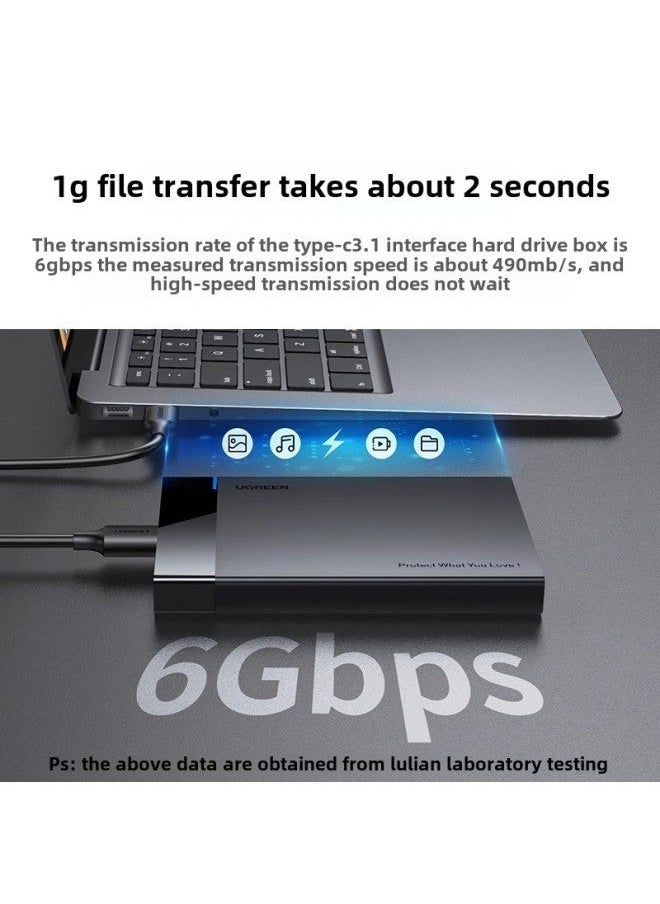 Generic Green Union Mobile Hard Disk Box 2.5/3.5 "Notebook Computer Solid State Sata To Usb External Reader-Color: 5gbps-removable Cable  - Image 3