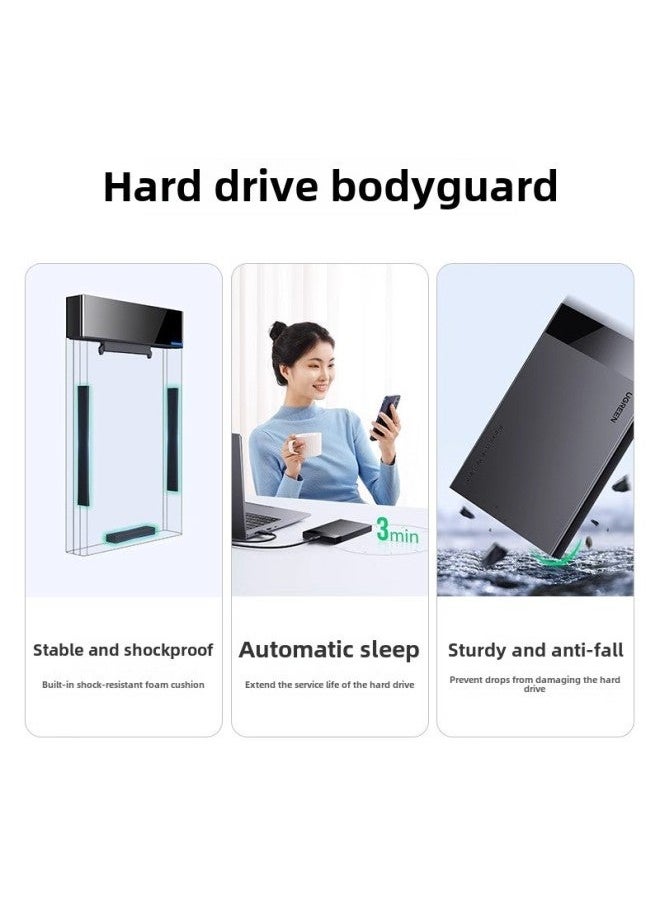 Generic Green Union Mobile Hard Disk Box 2.5/3.5 "Notebook Computer Solid State Sata To Usb External Reader-Color: 5gbps-removable Cable  - Image 5