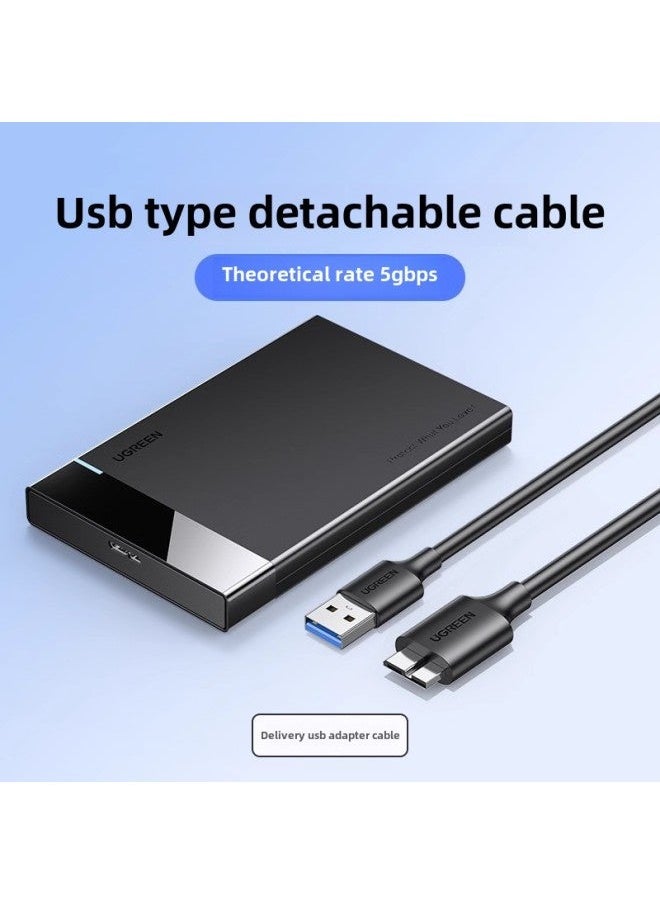 Generic Green Union Mobile Hard Disk Box 2.5/3.5 "Notebook Computer Solid State Sata To Usb External Reader-Color: 5gbps-removable Cable  - Image 1