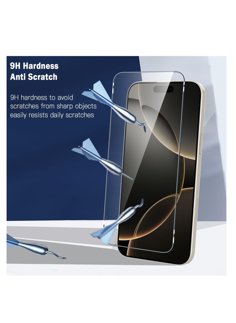 Aookay Compatible with iPhone 16 Pro Max 6.9" Tempered Glass Screen Protector [3-Pack] [Case Friendly] [9H Hardness] [HD Clear] [Bubble Free] Tempered Glass Film for iPhone 16 Pro Max  - Image 5