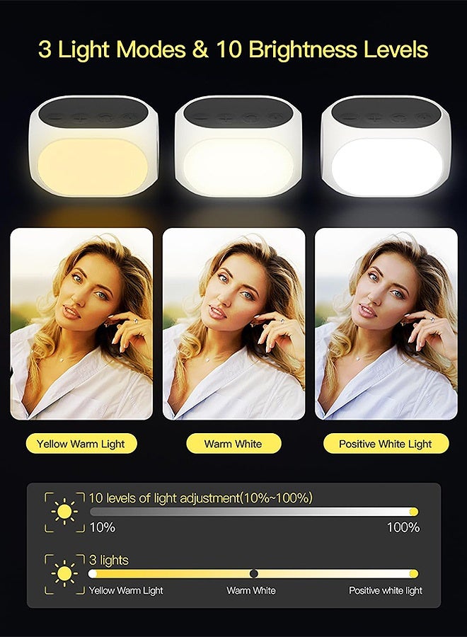 Gecomo Magnetic Fill Light, Magnetic Light for DJI Gimbal Small Video Light for Gimbal with Phone Clip & Cold Shoe Mount, USB-C Rechargeable 3 Modes 10 Brightness Levels - Image 4