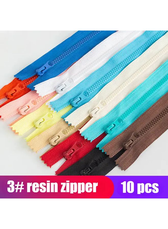 10 Orange Closed End Resin Zippers 11.81inch Durable DIY Sewing Supplies - Image 1