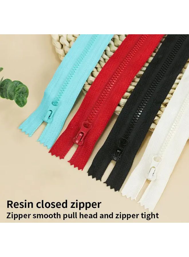 10 Orange Closed End Resin Zippers 11.81inch Durable DIY Sewing Supplies - Image 2