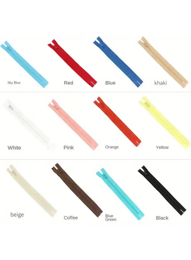 10 Orange Closed End Resin Zippers 11.81inch Durable DIY Sewing Supplies - Image 3