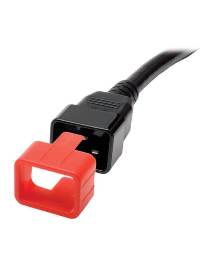 Tripp Lite PLC19RD Plug-Lock Insert, C19 Power Cord to C20 Outlet, Red - Image 1