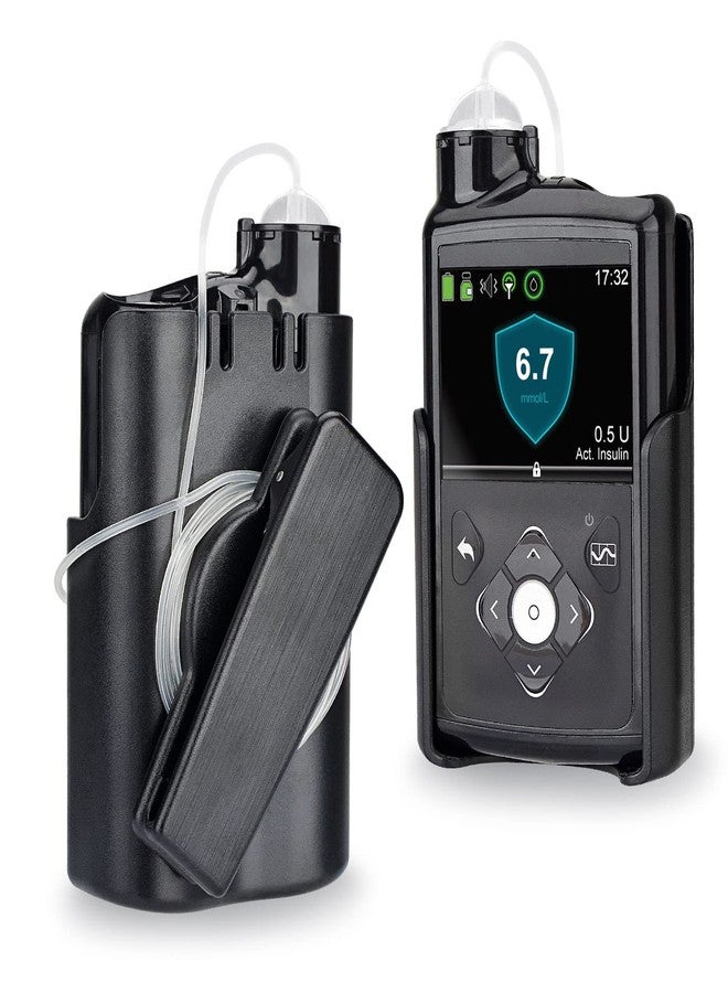 Healvaluefit Insulin Pump Holder 360° Rotatable, Insulin Pump Case with Clip for Medtronic MiniMed 630G 640G 670G 770G, Sturdy and Durable Clip (Black) - Image 1