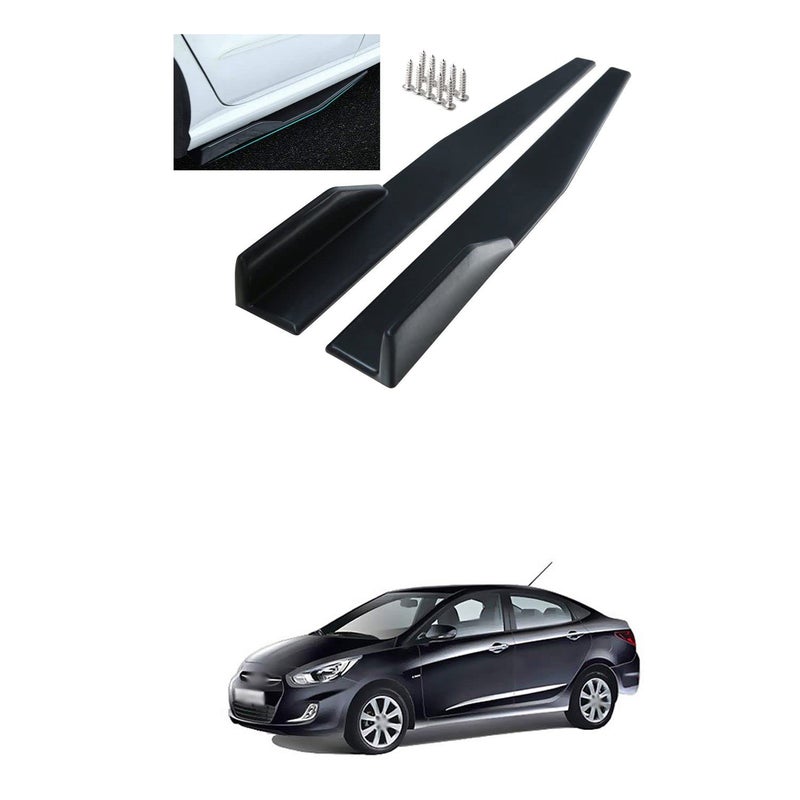 PRIKNIK Side Skirts, Car Body Styling Side Skirt, Left/Right Rocker Splitters Diffuser Winglet Wings Bumper Kit, 2PCs Black Compatible with V-erna F-luidic - Image 5