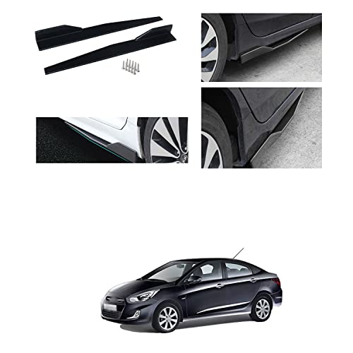 PRIKNIK Side Skirts, Car Body Styling Side Skirt, Left/Right Rocker Splitters Diffuser Winglet Wings Bumper Kit, 2PCs Black Compatible with V-erna F-luidic - Image 4