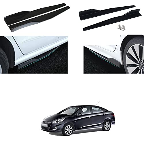 PRIKNIK Side Skirts, Car Body Styling Side Skirt, Left/Right Rocker Splitters Diffuser Winglet Wings Bumper Kit, 2PCs Black Compatible with V-erna F-luidic - Image 3