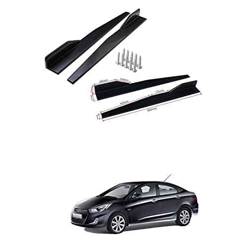 PRIKNIK Side Skirts, Car Body Styling Side Skirt, Left/Right Rocker Splitters Diffuser Winglet Wings Bumper Kit, 2PCs Black Compatible with V-erna F-luidic - Image 2