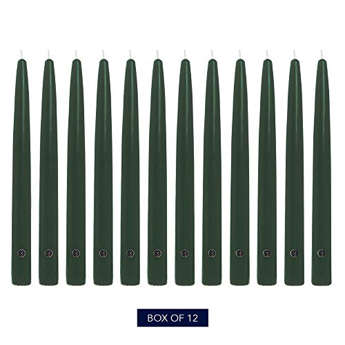 Colonial Candle Unscented Taper Candle, Handipt Collection, Evergreen, 10 in, Pack of 12 - Up to 8 Hours Burn - Image 2