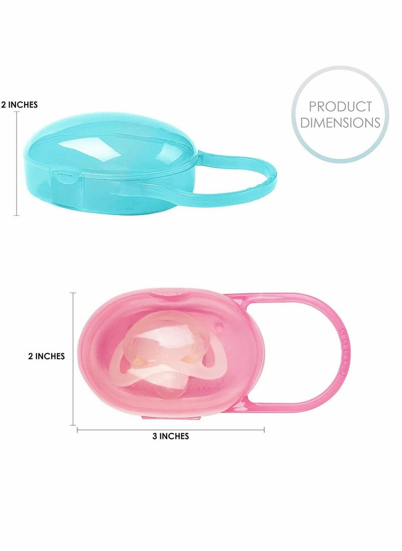 Generic - Dummy Case Transparent Pacifier Holder Box Soothers Storage Nipple Shield for Travel and Home 6 Pack - Image 1