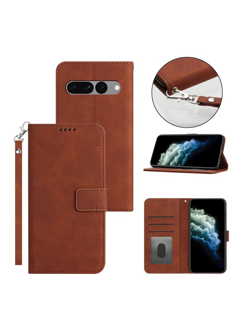Suteni Flip Cover Card Slots Leather Phone Case for Google Pixel - Image 2