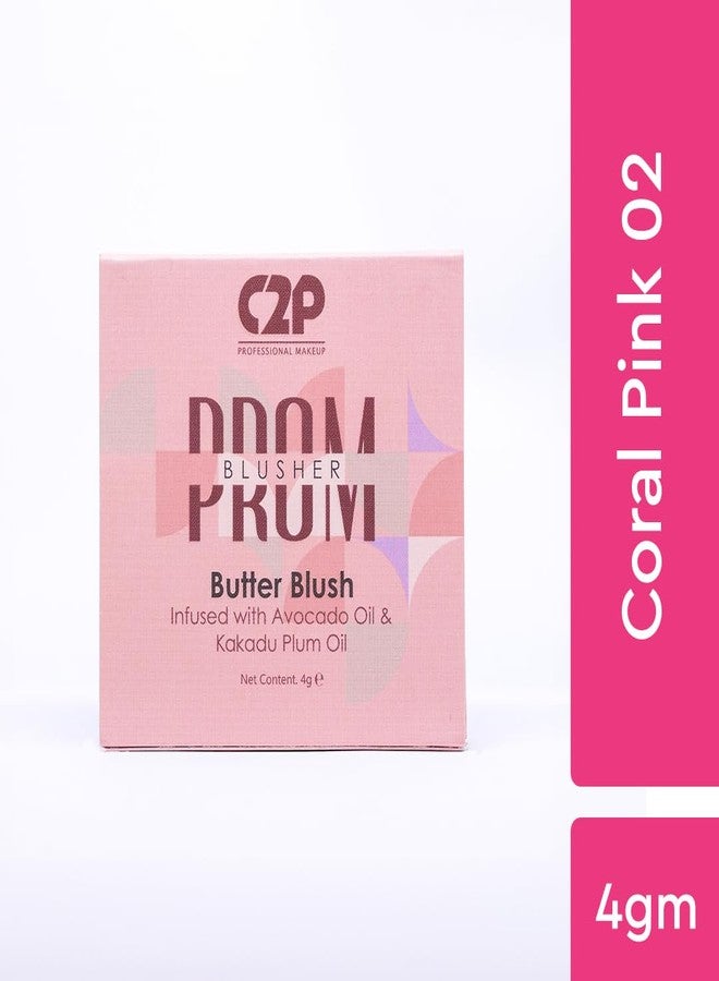 C2P PROFESSIONAL MAKEUP C2P Pro Blusher for Face Makeup Palette | Prom Cream Blush for Women | Lightweight Long Lasting Matte Finish | Infused with Kakadu Plum and Avocado Oil - (Coral Pink - She's Blushing 02, 4gm) - Image 2