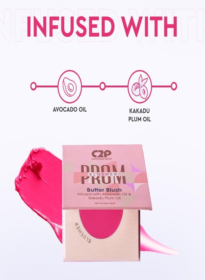 C2P PROFESSIONAL MAKEUP C2P Pro Blusher for Face Makeup Palette | Prom Cream Blush for Women | Lightweight Long Lasting Matte Finish | Infused with Kakadu Plum and Avocado Oil - (Coral Pink - She's Blushing 02, 4gm) - Image 3