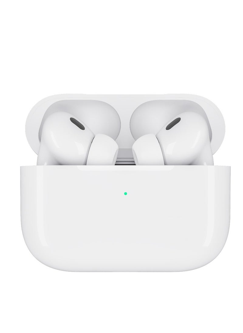 porodo - True Wireless Active Noise Cancellation ( ANC ) Earbuds Pro 2 / Touch Control / Voice Assistant / Wireless Charging / Pop-Up Connection - White - Image 1