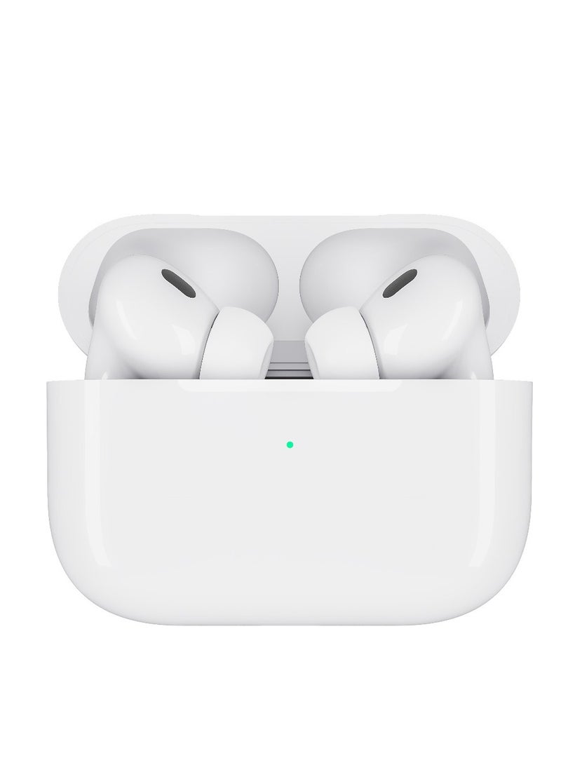 porodo True Wireless Active Noise Cancellation ( ANC ) Earbuds Pro 2 / Touch Control / Voice Assistant / Wireless Charging / Pop-Up Connection - White - Image 1