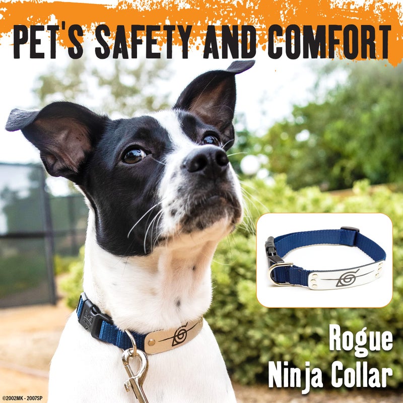 PAWSONIFY Naruto Dog Collar for Large Dogs, Medium, XS/Small Puppy Collars â€“ Officially Licensed Naruto Shippuden Hidden Leaf Village Anime Dog Collar, Naruto Gifts Pet Collar for Dogs Navy Rogue, MED - Image 5