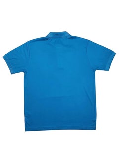كول تيكس تي شيرت بولو قطن بوليستر عادي من Cooltex للجنسين باللون الأزرق الفيروزي وأكمام قصيرة ناعمة ومريحة  - Image 2