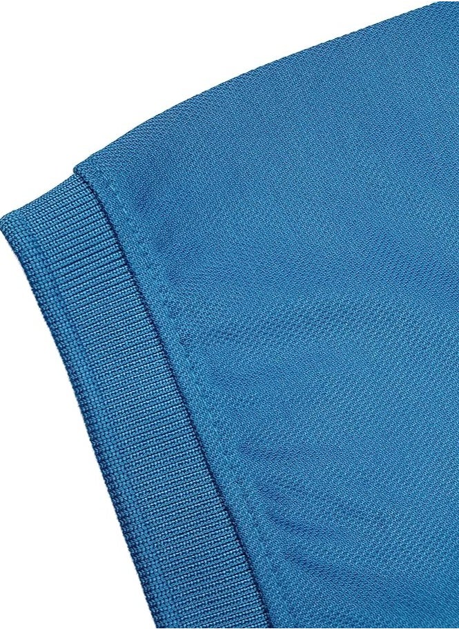 COOL TEX Cooltex Unisex Cotton polyester Plain Turquoise Blue Polo T-Shirts Cool Dry-Fit Material Short Sleeves Soft and Comfortable  - Image 3