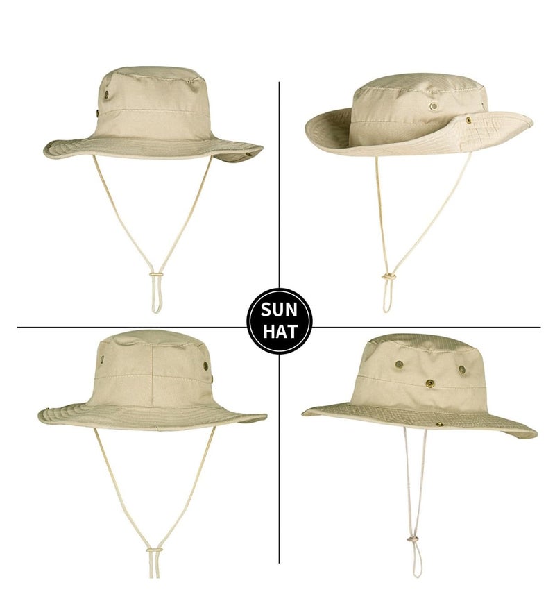 CLOTHERA UPF 50+ Boonie Bucket Foldable UV Protection Hiking Beach Fishing Summer Safari Sun Hat for Men and Women Multicolour - Image 4