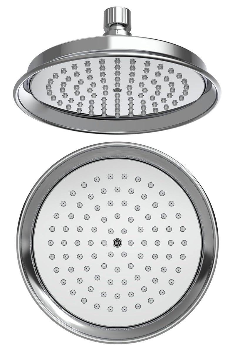 Hindware Italian Collection F160222CP Classical Air Function Overhead Shower for Bathroom 150mm Round Bell Shape Made of ABS Works in 0530 Bar Pressure ARM NOT INCLUDED - Image 1