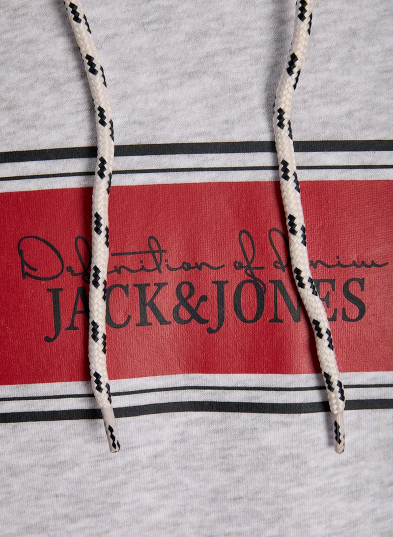 JACK & JONES  Casual Logo Zip Hoodie for Men | Best Price UAE