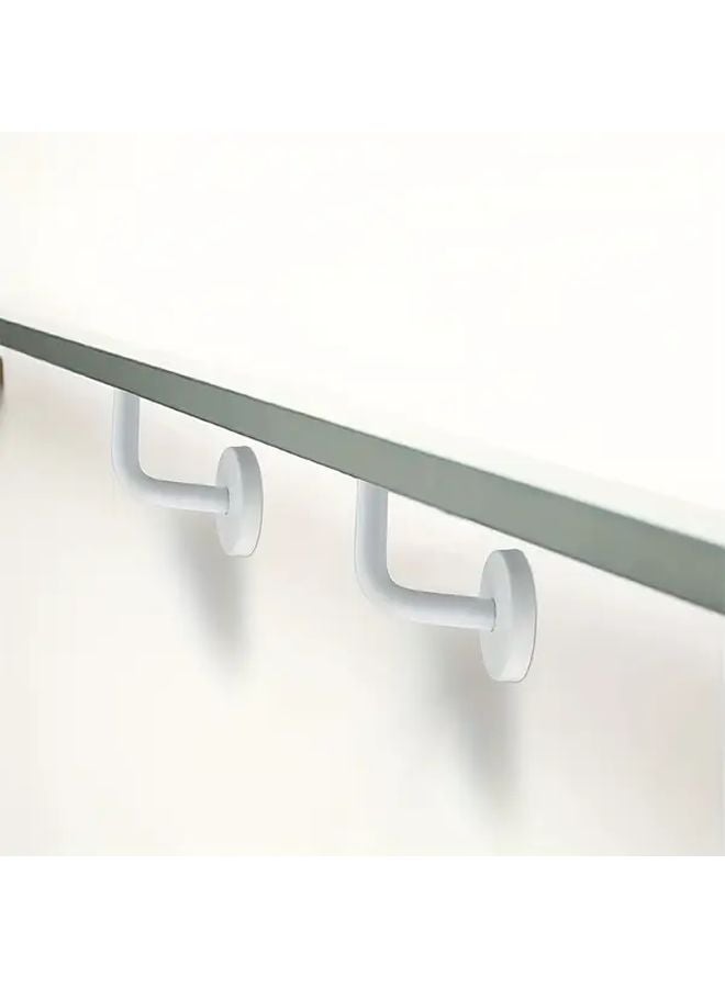 White Stainless Steel Handrail Bracket Wall Mounted For Wood Safety Railings - Image 2