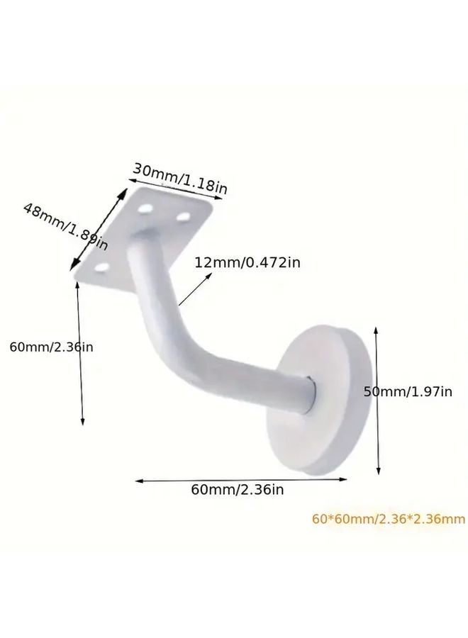 White Stainless Steel Handrail Bracket Wall Mounted For Wood Safety Railings - Image 4