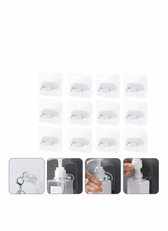 Excefore Shower Gel Bottle Holder Hook, Self Adhesive Wall Mount Shampoo Rack Kitchen Wall Hook Bathroom Free Punch Hanger 12 Pieces  - Image 3