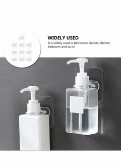 Excefore Shower Gel Bottle Holder Hook, Self Adhesive Wall Mount Shampoo Rack Kitchen Wall Hook Bathroom Free Punch Hanger 12 Pieces  - Image 2