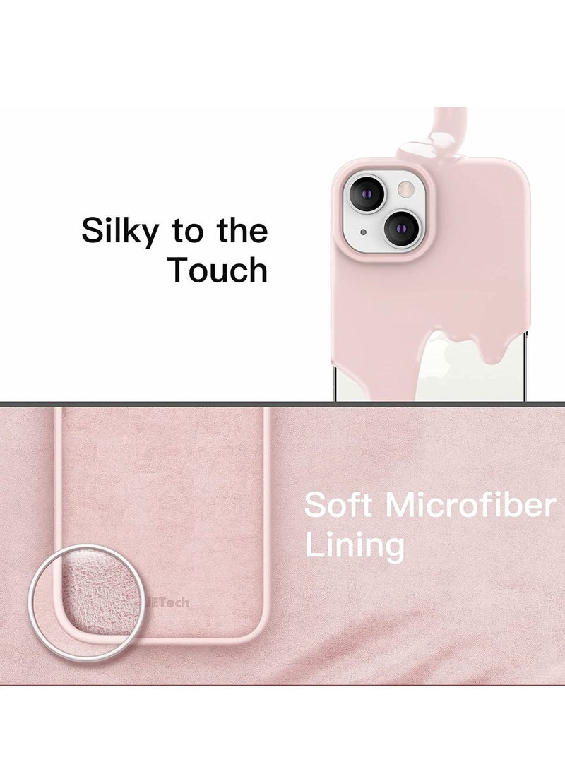 Silicone Case for iPhone 14 6.1-Inch, Silky-Soft Touch Full-Body Protective Phone Case, Shockproof Cover with Microfiber Lining (Pink) - Image 2