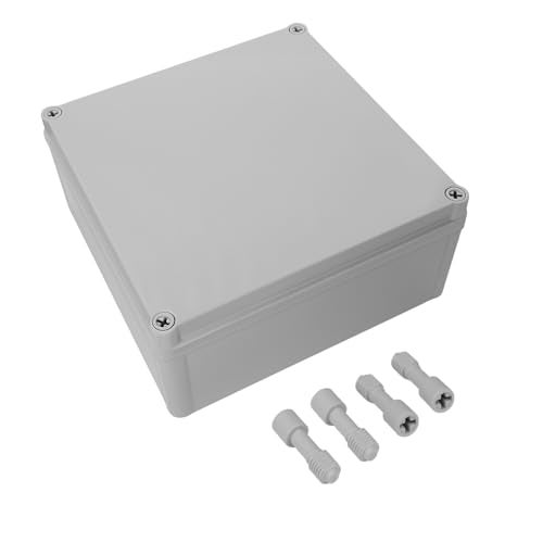 LeMotech Junction Box IP67 Waterproof Dustproof ABS Plastic Project Box for Electrical Outdoor Enclosure Gray 7.9 x 7.9 x 3.7 inch (200 x 200 x 95 mm) - Image 1