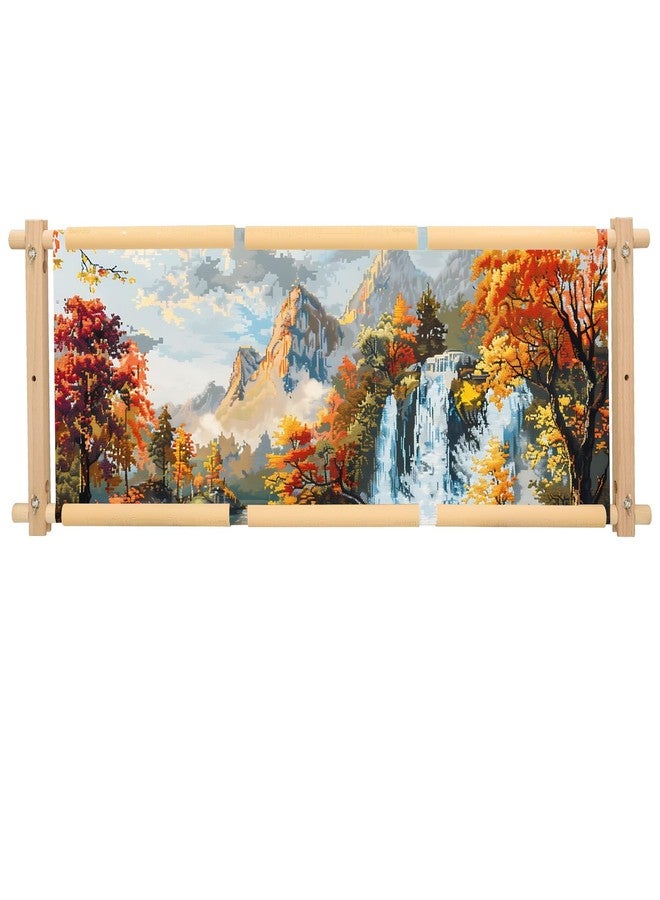 GuoFa Embroidery Tapestry Scroll Frame, Detachable Cross Stitch Frame, Scroll Embroidery&Quilting Holder for Cross Stitch, Needlepoint, and Sewing Projects (30.31inch*11.8inch) - Image 1