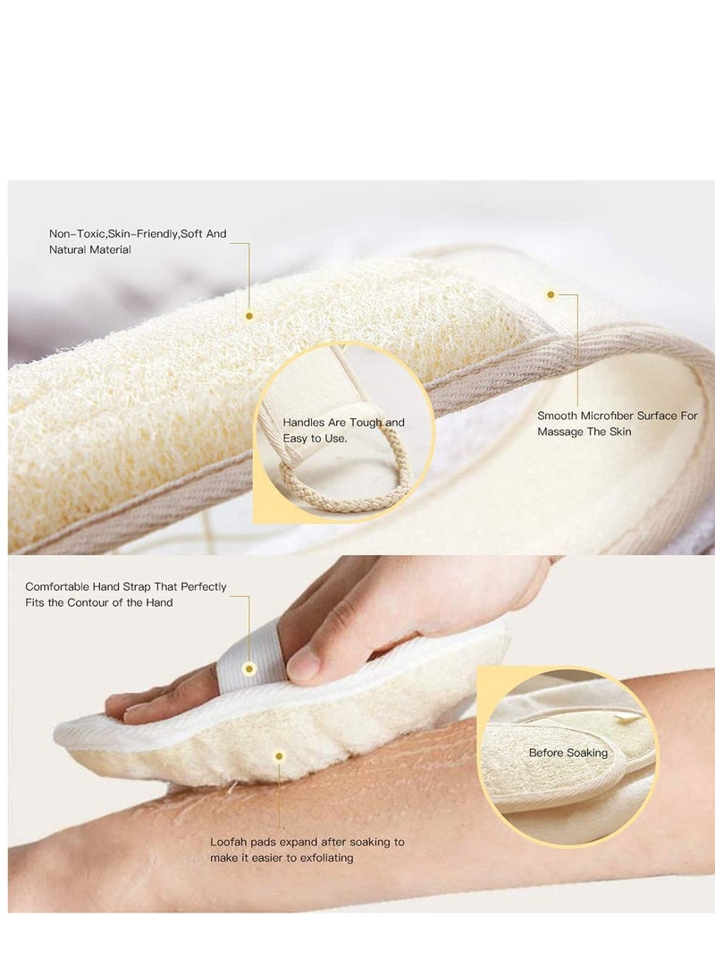 SYOSI Loofah Exfoliating Back Scrubber, Back for Shower with Pad for Men and Women, Loofah Sponges Deep Clean Relax Your Body (31.5-inch length 4-inch width) - Image 3