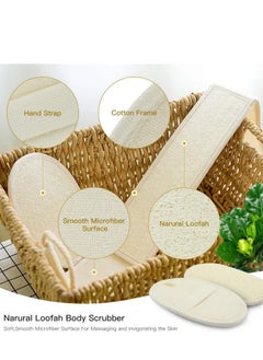 SYOSI Loofah Exfoliating Back Scrubber, Back for Shower with Pad for Men and Women, Loofah Sponges Deep Clean Relax Your Body (31.5-inch length 4-inch width)  - Image 2