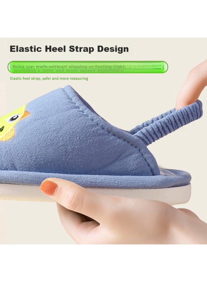 Tudouwu Children's Slippers, Baby Cotton Slippers, Non-slip, For Boys And Girls, Infant And Toddler Breathable Cloth Slippers, Dinosaur Pattern, Size 150 - Image 2