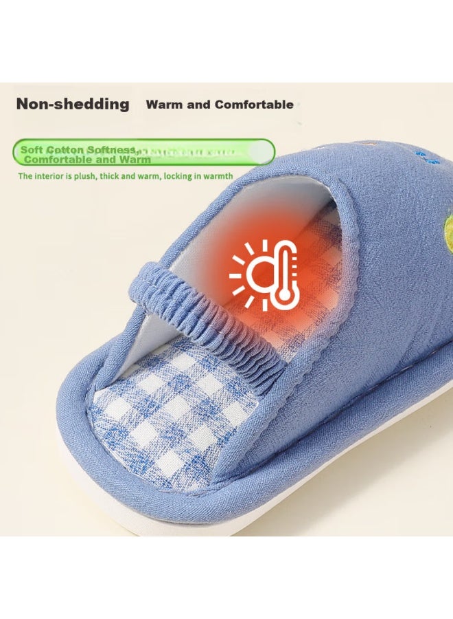 Tudouwu Children's Slippers, Baby Cotton Slippers, Non-slip, For Boys And Girls, Infant And Toddler Breathable Cloth Slippers, Dinosaur Pattern, Size 150 - Image 5