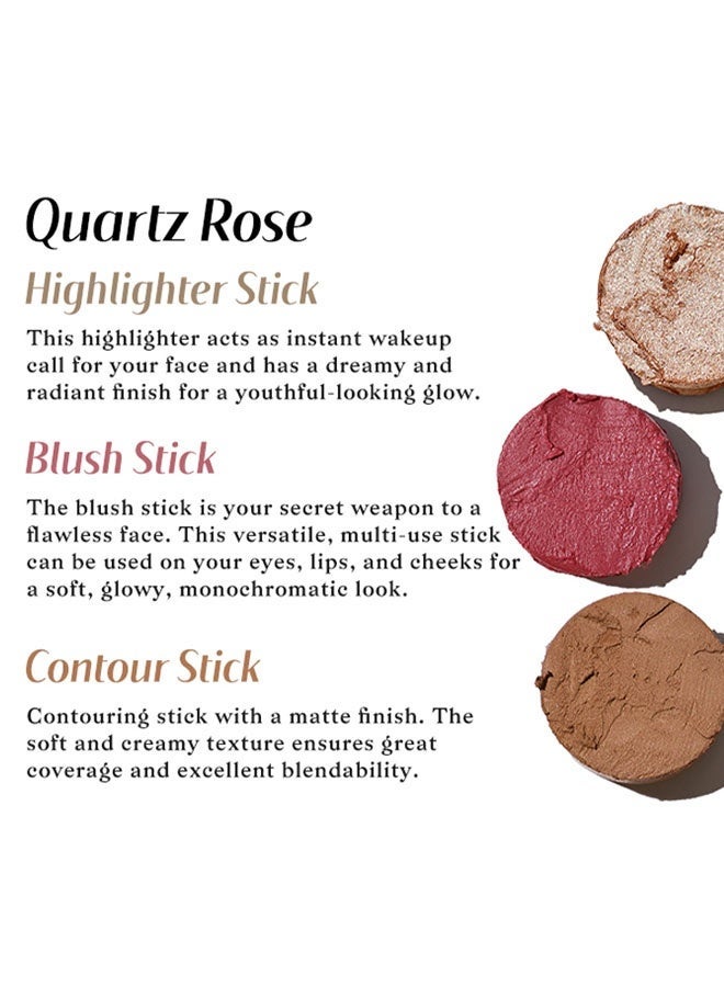 SAM SUGAR Natural Face Multi-Function,Face Sticks Trio, Cream Blush Stick u0026 Highlighter Stick u0026 Contour Stick for Sculpt the Cheeks, Long Lasting Cream Contour Stick Trio for Face Makeup #02 #05 #09 - Image 5