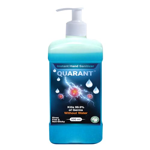 QUARANT 80% Alcohol Based Instant Hand Sanitizer Pump, Kills 99.9% Germs, WHO Recommended Formula & FDA Approved, 500 ML (Pack of 1 Bottle) - Image 1